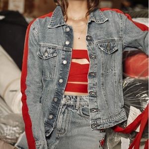 Carmar Jean Jacket w Red Stripes